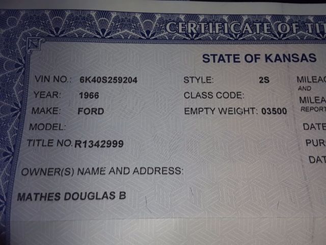 1966 Teal Ford Fairlane Coupe