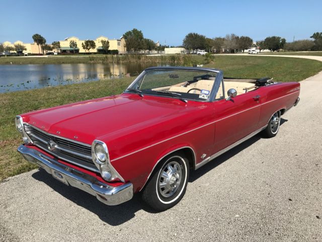 1966 Red Ford Fairlane Convertible