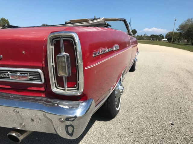 1966 Red Ford Fairlane Convertible