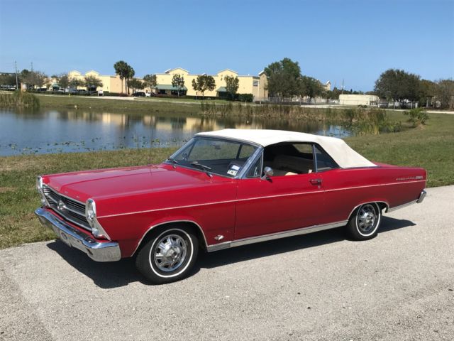 1966 Red Ford Fairlane Convertible