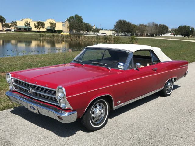 1966 Red Ford Fairlane Convertible