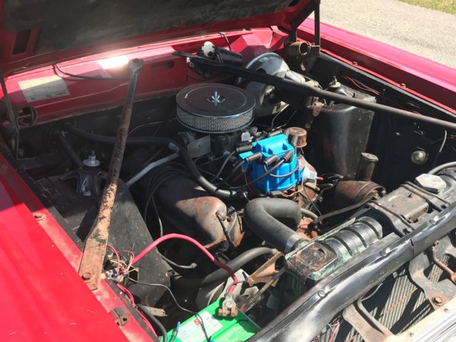 1966 Red Ford Fairlane Convertible