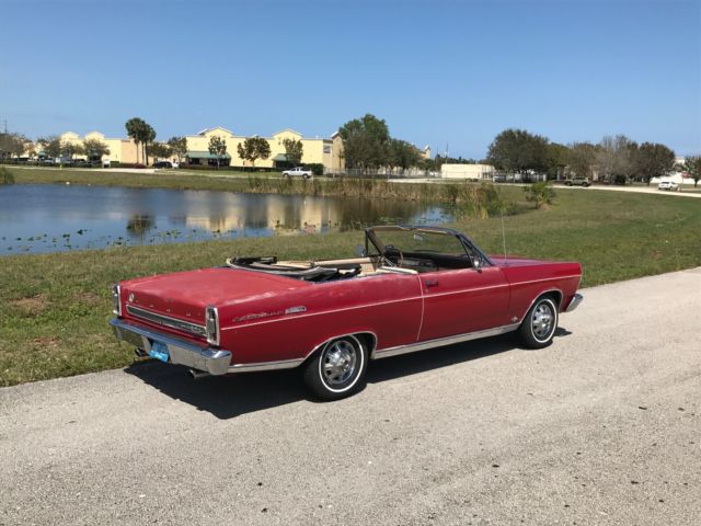 1966 Red Ford Fairlane Convertible