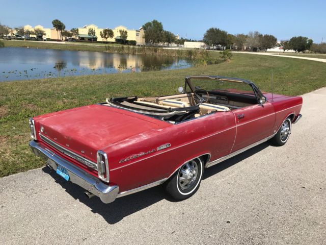 1966 Red Ford Fairlane Convertible