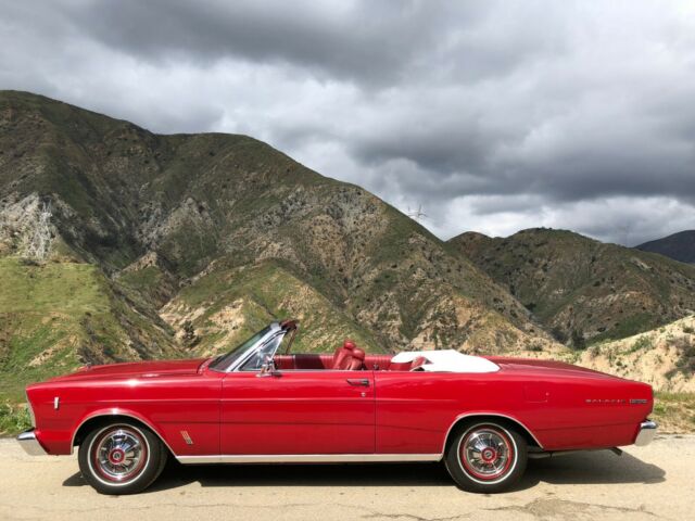 1966 Red Ford Galaxie Convertible