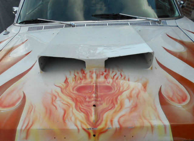 1966 White with Red Flames Ford Galaxie Fastback