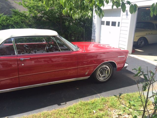 1966 Red Ford Galaxie Convertible