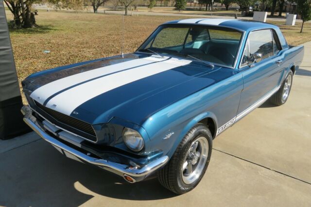 1966 blue with white stripes Ford Mustang GT350