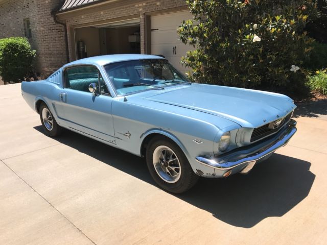 1966 Silver Blue Metallic Ford Mustang Fastback Coupe