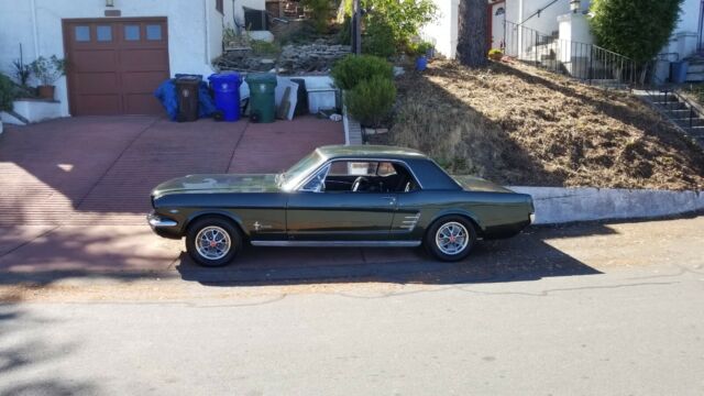 1966 Dark green Ford Mustang Coupe
