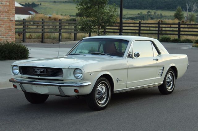 1966 White Ford Mustang Coupe