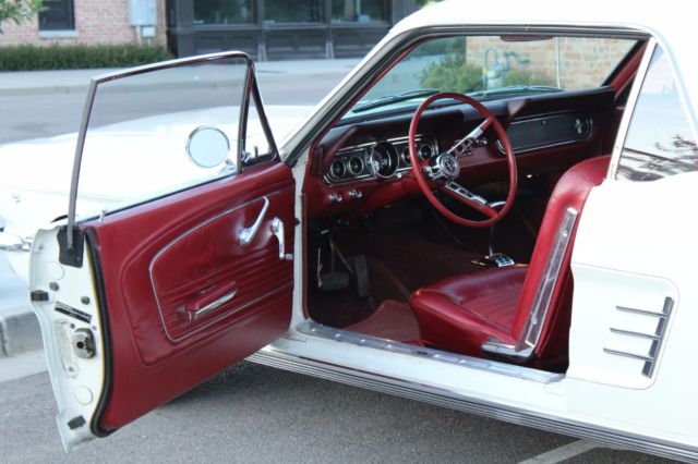 1966 White Ford Mustang Coupe