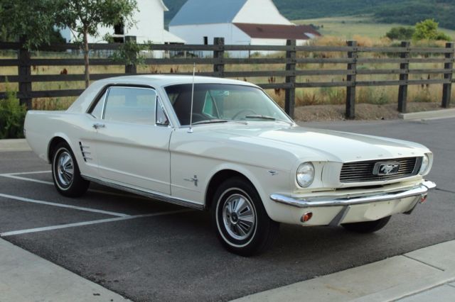 1966 White Ford Mustang Coupe
