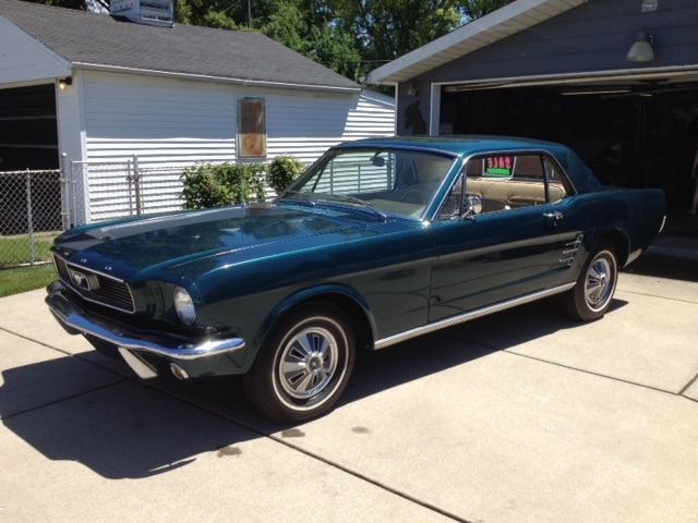 1966 Green Ford Mustang Coupe