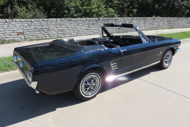 1966 Blue Ford Mustang Convertible