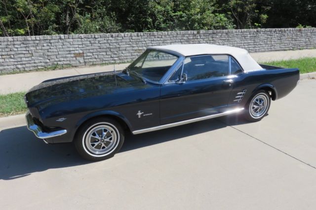 1966 Blue Ford Mustang Convertible