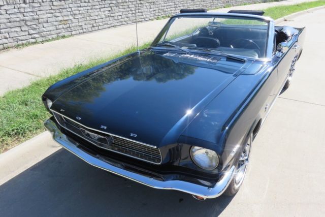 1966 Blue Ford Mustang Convertible