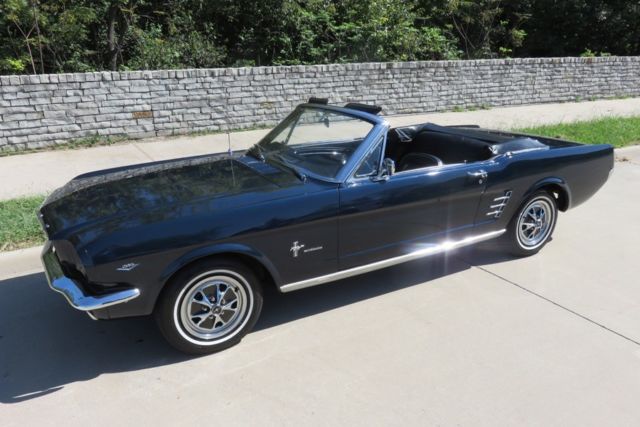1966 Blue Ford Mustang Convertible