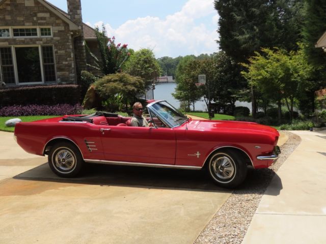 1966 Red Ford Mustang Convertible