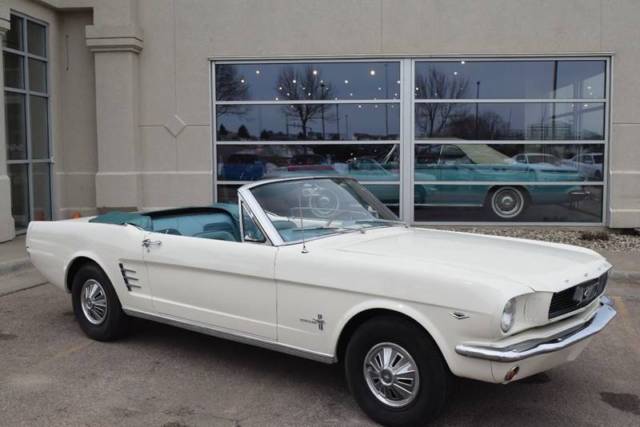1966 White Ford Mustang Convertible