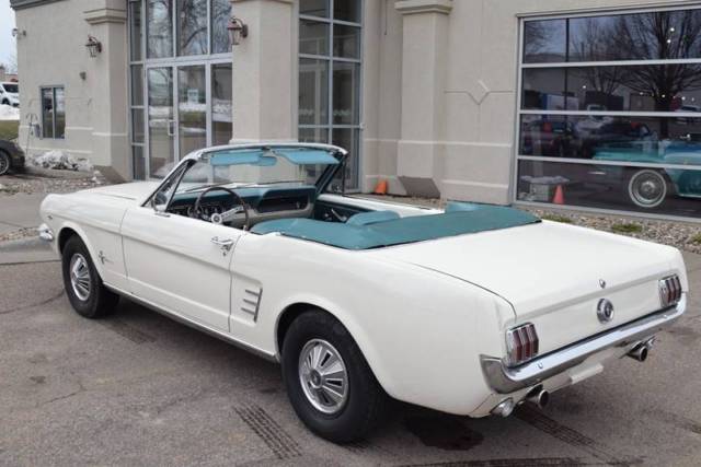1966 White Ford Mustang Convertible