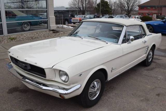 1966 White Ford Mustang Convertible