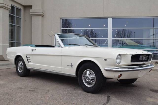 1966 White Ford Mustang Convertible