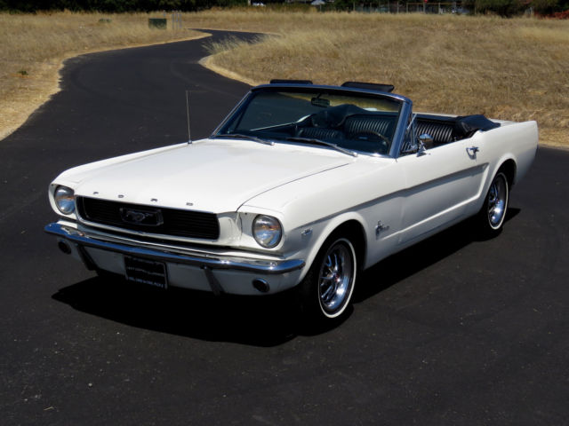 1966 White Ford Mustang Convertible