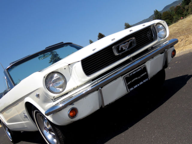 1966 White Ford Mustang Convertible