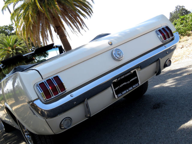 1966 White Ford Mustang Convertible