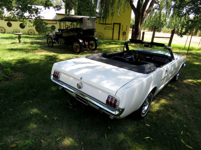 1966 White Ford Mustang Convertible