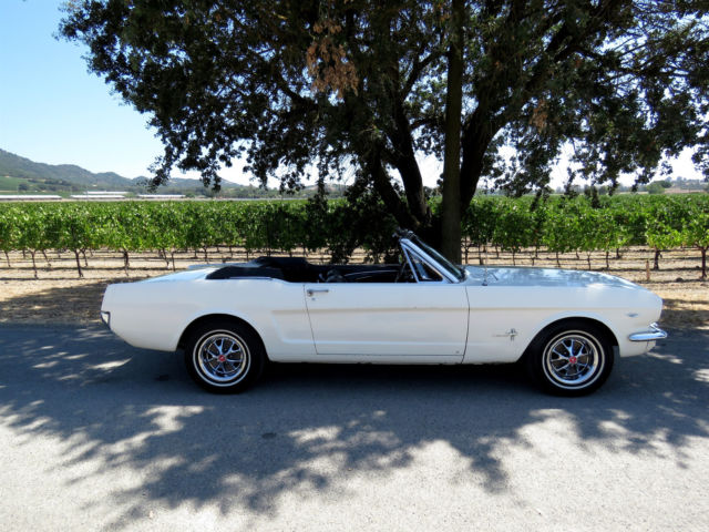 1966 White Ford Mustang Convertible
