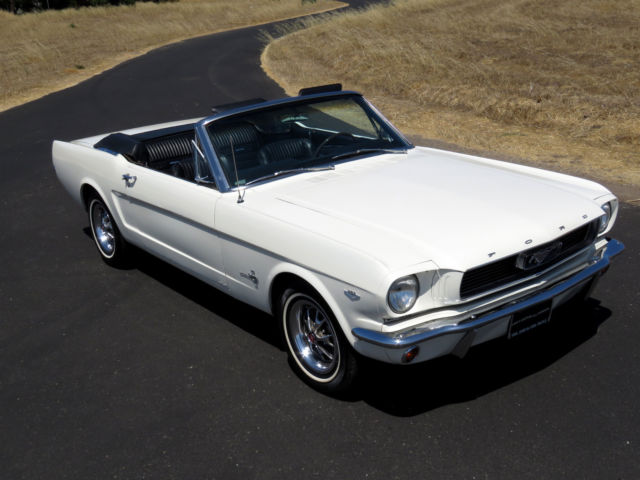 1966 White Ford Mustang Convertible