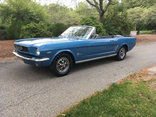 1966 Blue Ford Mustang Convertible
