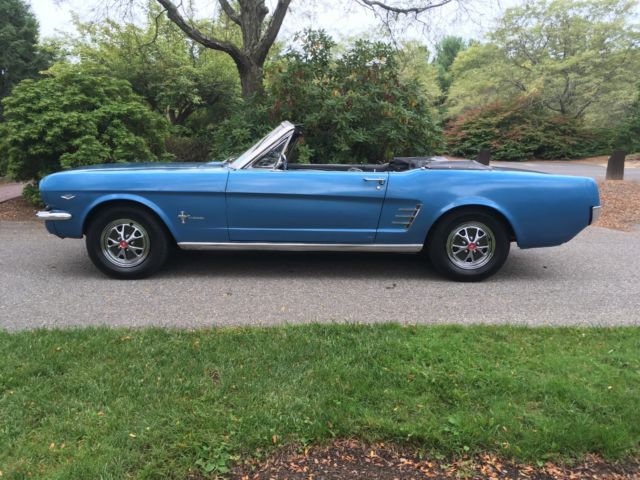 1966 Blue Ford Mustang Convertible