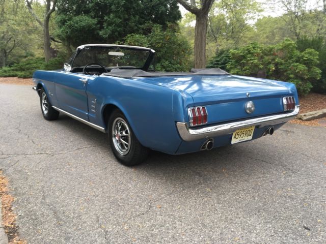 1966 Blue Ford Mustang Convertible
