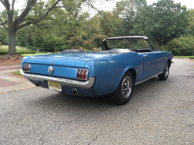 1966 Blue Ford Mustang Convertible
