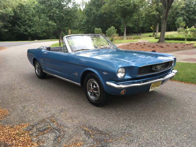 1966 Blue Ford Mustang Convertible