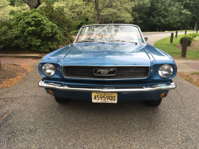 1966 Blue Ford Mustang Convertible