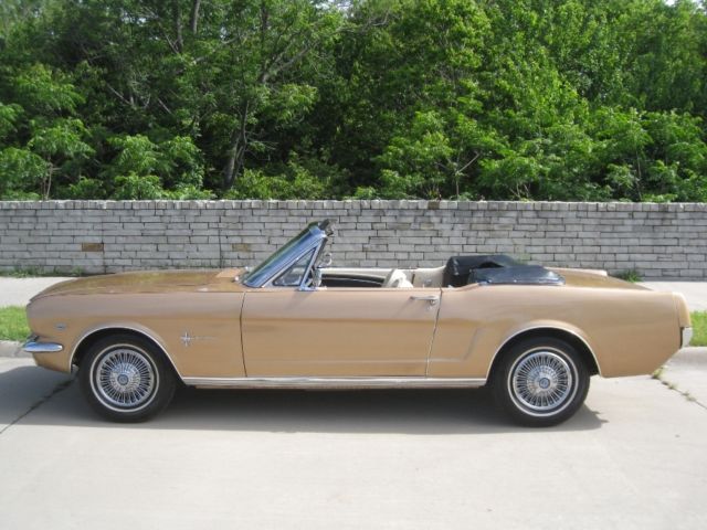 1966 Gold Ford Mustang Convertible