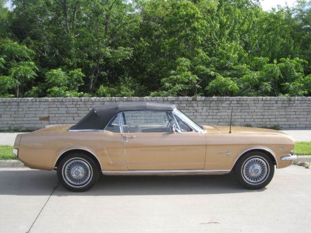 1966 Gold Ford Mustang Convertible