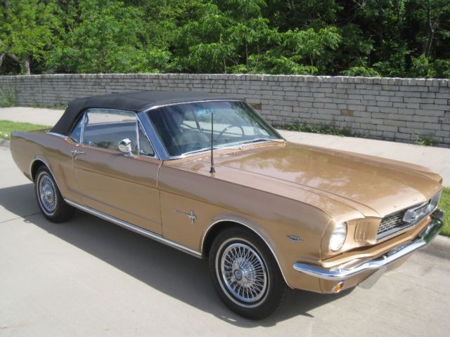 1966 Gold Ford Mustang Convertible