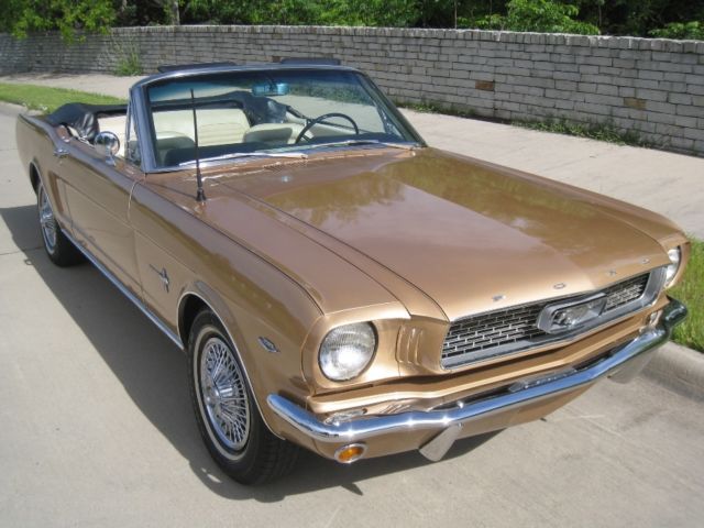 1966 Gold Ford Mustang Convertible