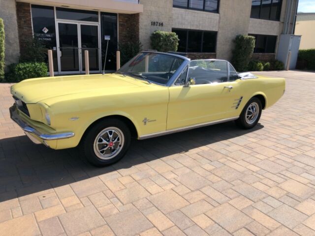 1966 Yellow Ford Mustang Convertible