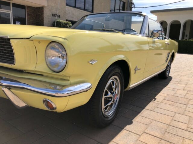 1966 Yellow Ford Mustang Convertible