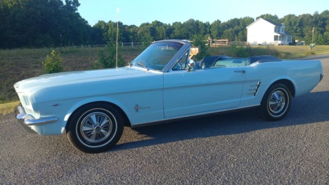 1966 Blue Ford Mustang Convertible