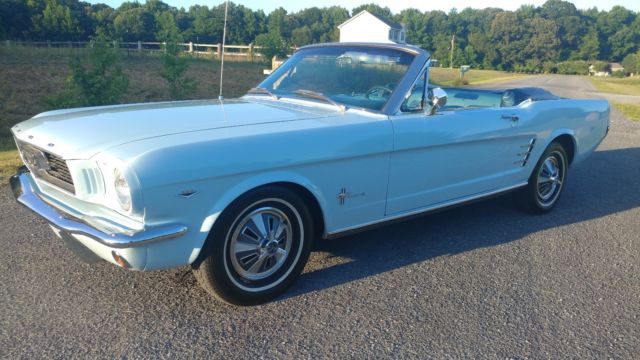 1966 Blue Ford Mustang Convertible