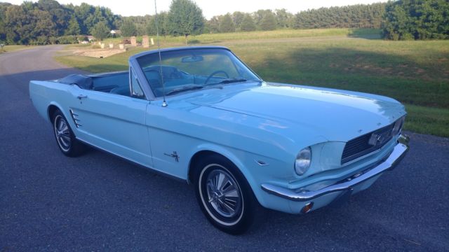 1966 Blue Ford Mustang Convertible