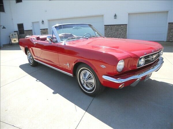 1966 Red Ford Mustang Convertible