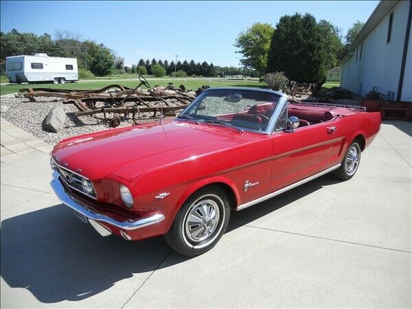 1966 Red Ford Mustang Convertible